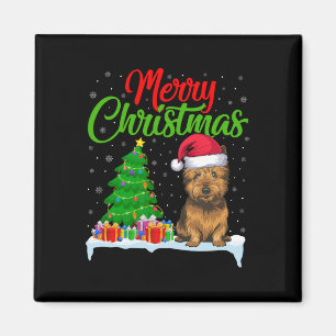 Cairn Terrier Hund Julgran Ljus Funny Julafton Magnet