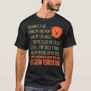 Cairn Terrier Hund Lycklig Fars dag Gift T Shirt