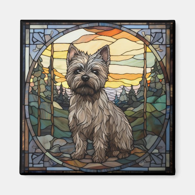 Cairn Terrier Hund Magnet (Framsidan)