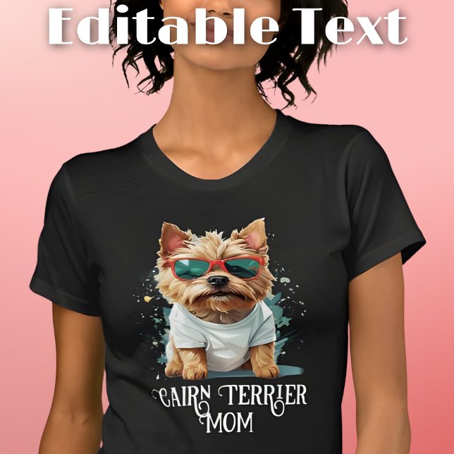 Cairn Terrier Hund Mamma Sunglasses T Shirt (Skapare uppladdad)