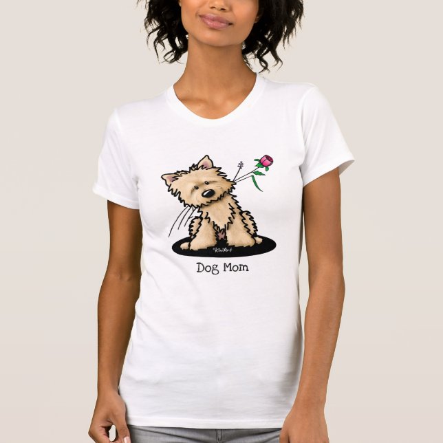 Cairn Terrier Hund Mamma T Shirt (Framsida)