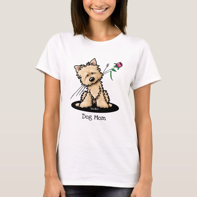 Cairn Terrier Hund Mamma T-Shirt (Framsida)