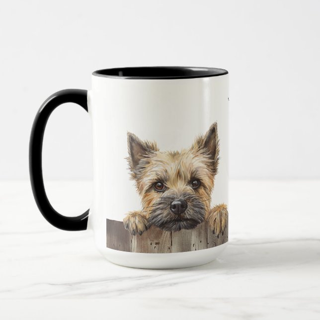 Cairn Terrier Hund Mugg (Vänster)
