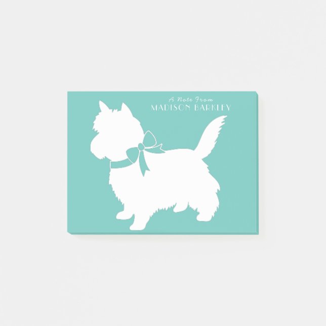 Cairn Terrier Hund Puppy Post-it Block (Framsida)