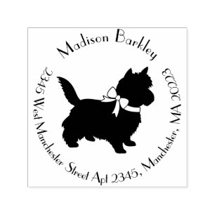 Cairn Terrier Hund Puppy Självfärgande Stämpel