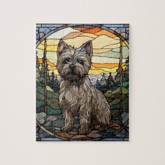 Cairn Terrier Hund Pussel (Vertikal)