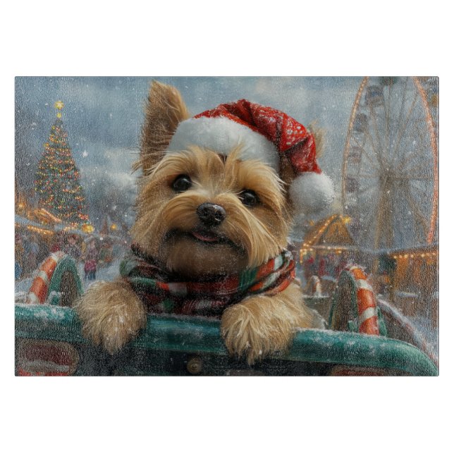 Cairn Terrier Hund Roller Underlägg jul (Framsidan)