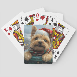 Cairn Terrier Hund Roller Underlägg jul Casinokort