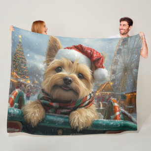 Cairn Terrier Hund Roller Underlägg jul Fleecefilt