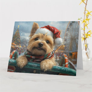 Cairn Terrier Hund Roller Underlägg jul Kort