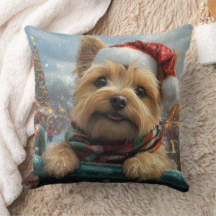 Cairn Terrier Hund Roller Underlägg jul Kudde