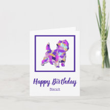 Cairn Terrier Hund Silhouette Cute PPY&B Birthday