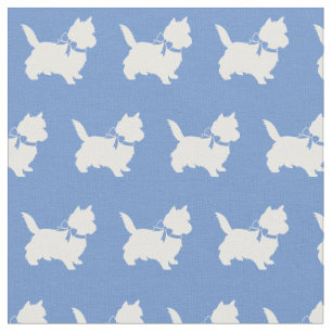 Cairn Terrier Hund Silhouette Pet Light Blue Tyg