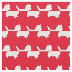 Cairn Terrier Hund Silhouette Pet Red Tyg