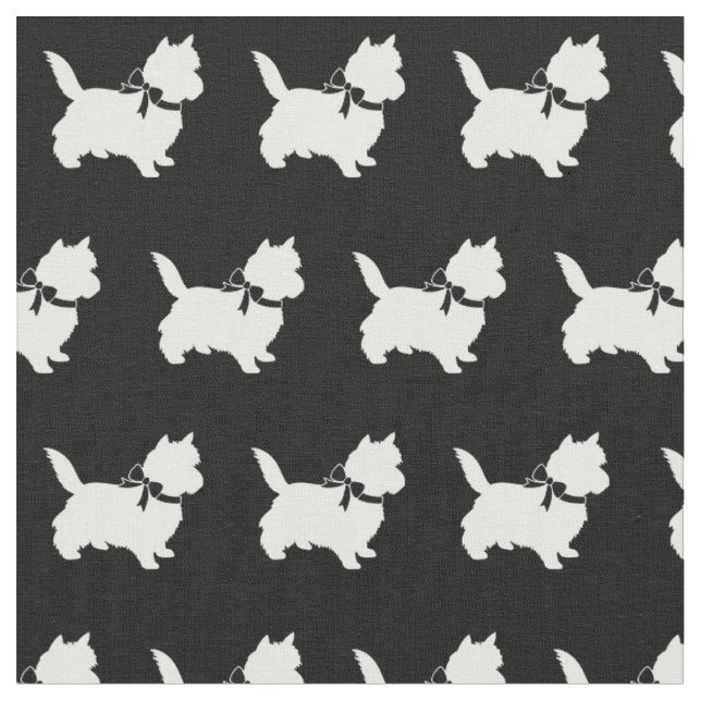 Cairn Terrier Hund Silhouette Pet Tyg (Närbild)