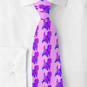 Cairn Terrier Hund Silhouette Rosa &Blue Ljus rosa Slips