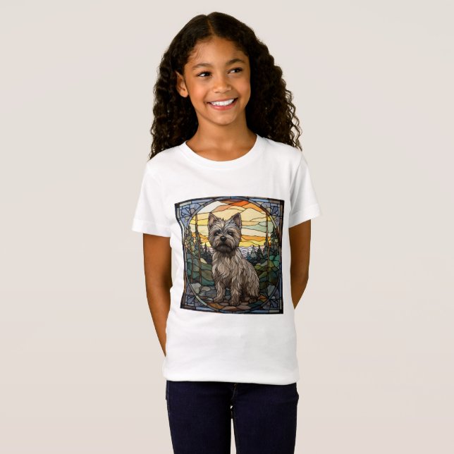 Cairn Terrier Hund T Shirt (Hel framsida)