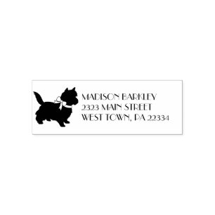 Cairn Terrier Hund Valp Självfärgande Stämpel