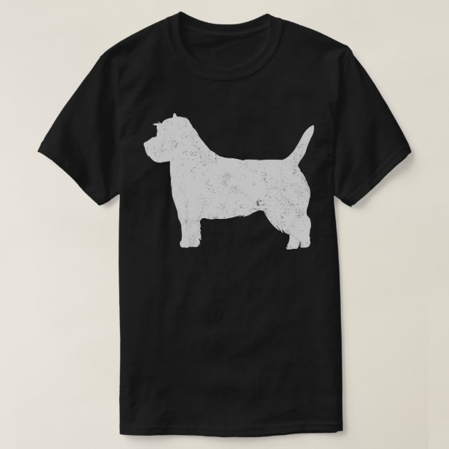 Cairn Terrier Hund Vintage T Shirt (Design framsida)