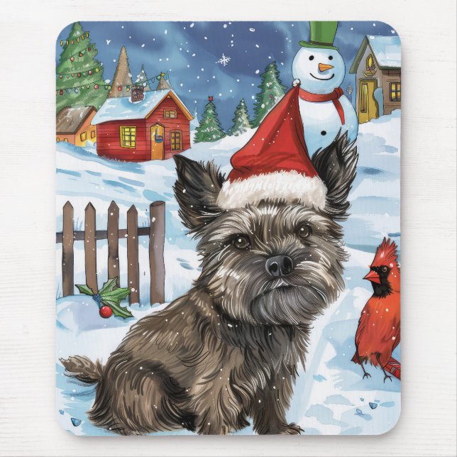 Cairn Terrier Hund Winter Wonderland jul Joy Musmatta (Framsidan)