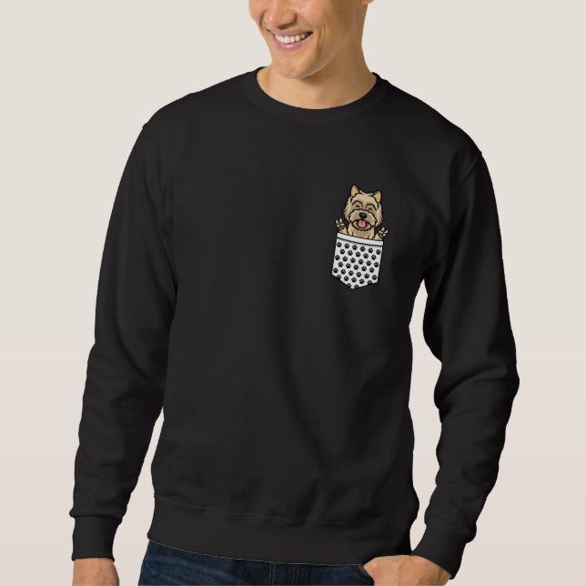 Cairn Terrier Hundar Lång Ärmad Tröja (Framsida)