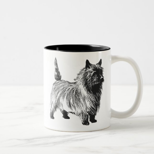 Cairn Terrier Hundras Luddig Husdjur Mugg (Höger)