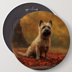 Cairn Terrier i Höst löv Fall Inspire Knapp