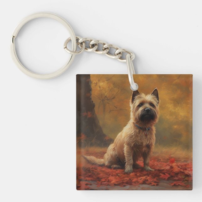 Cairn Terrier i höstlöv Fall Inspire (Framsidan)