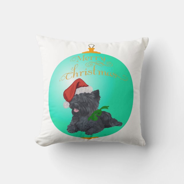 Cairn Terrier Julgranskryddnader Kudde (Framsida)