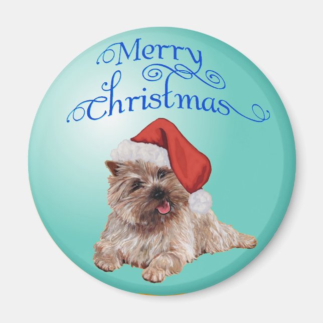 Cairn Terrier Julgranskryddningar Magnet (Framsidan)