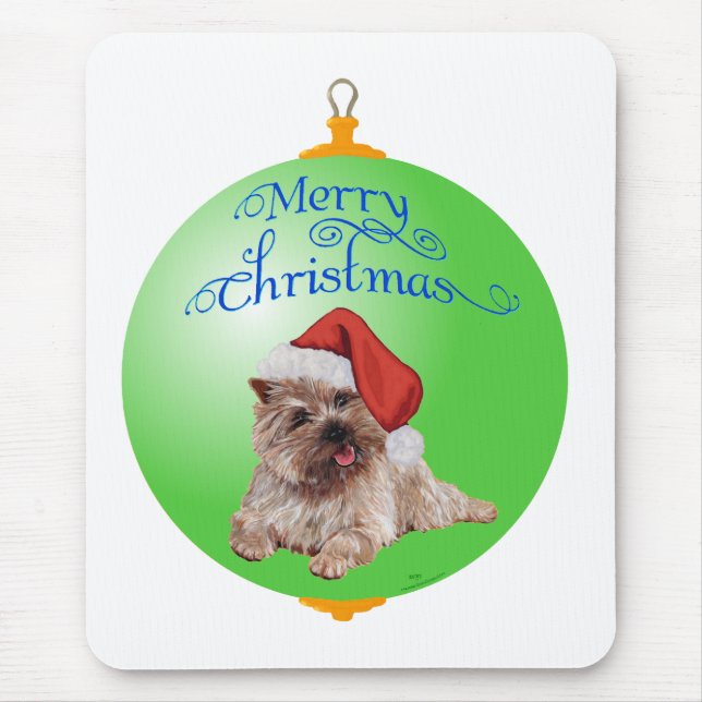 Cairn Terrier Julgranskryddningar Musmatta (Framsidan)