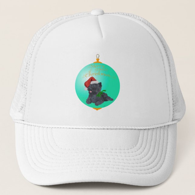 Cairn Terrier Julgranskryddningar Truckerkeps (Framsida)