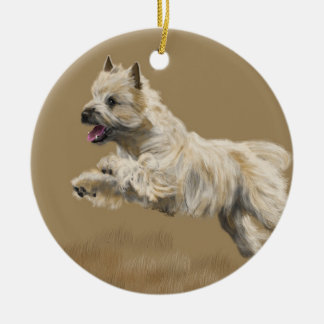 Cairn Terrier Julgransprydnad Keramik