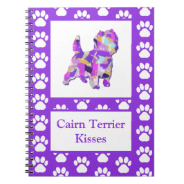 Cairn Terrier Kisses Cute Hund Silhouette PPY&B Anteckningsbok