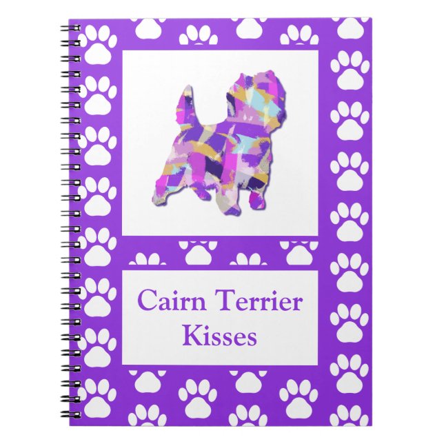 Cairn Terrier Kisses Cute Hund Silhouette PPY&B Anteckningsbok (Framsidan)