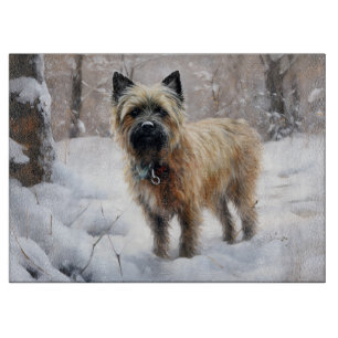Cairn Terrier Låt det snöa jul