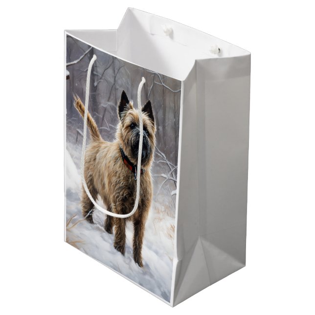 Cairn Terrier Låt det snöa Jul (Framsidan Vinklad)