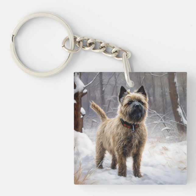 Cairn Terrier Låt det snöa Jul (Framsidan)