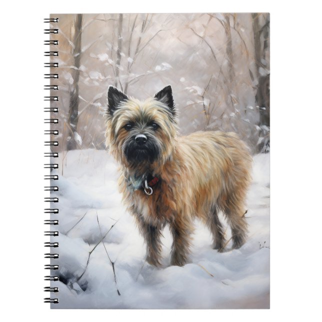 Cairn Terrier Låt det snöa jul Anteckningsbok (Framsidan)