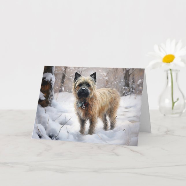 Cairn Terrier Låt det snöa jul Kort (Liten växt)