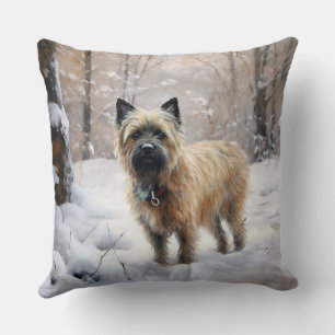 Cairn Terrier Låt det snöa jul Kudde