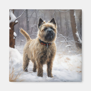 Cairn Terrier Låt det snöa Jul Magnet