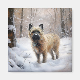 Cairn Terrier Låt det snöa jul Magnet