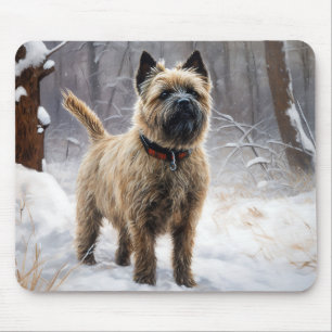 Cairn Terrier Låt det snöa jul Musmatta