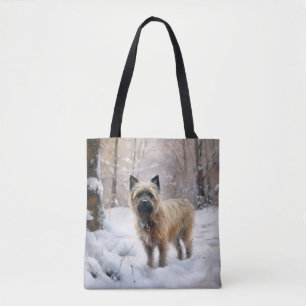 Cairn Terrier Låt det snöa Jul Tygkasse