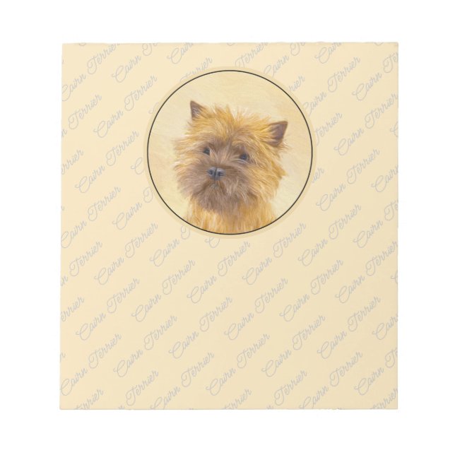 Cairn Terrier-målning - Cute Original Hund Art Anteckningsblock (Framsida)