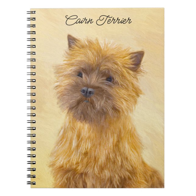 Cairn Terrier-målning - Cute Original Hund Art Anteckningsbok (Framsidan)