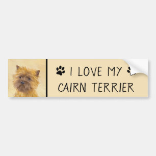 Cairn Terrier-målning - Cute Original Hund Art Bildekal