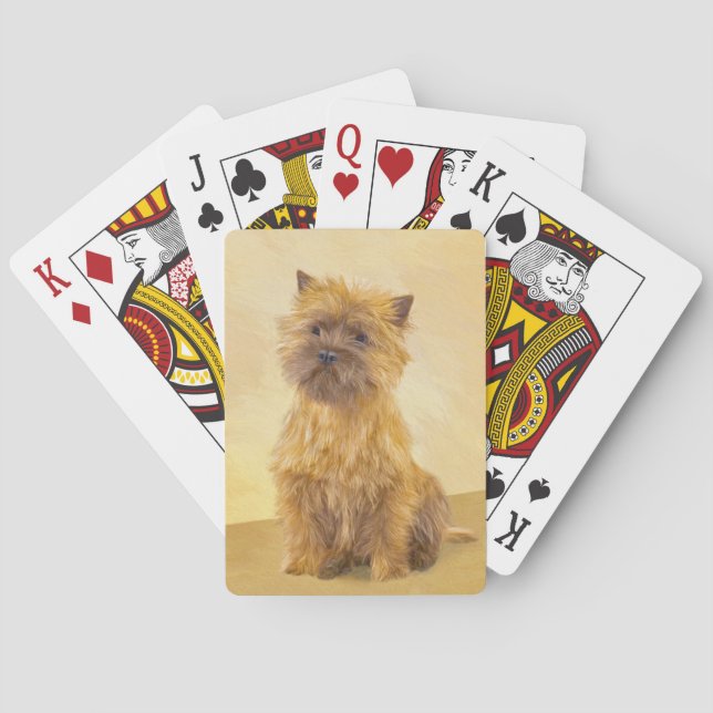 Cairn Terrier-målning - Cute Original Hund Art Casinokort (Baksidan)
