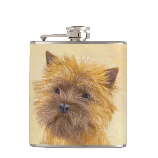 Cairn Terrier-målning - Cute Original Hund Art Fickplunta (Framsidan)